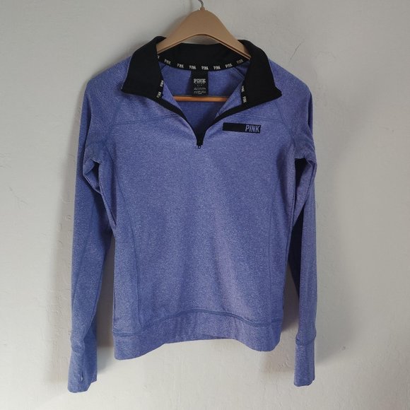 PINK Victoria's Secret Tops - Victoria Secret Pink Size Small Petite Workout Quarter Zip Sweatshirt